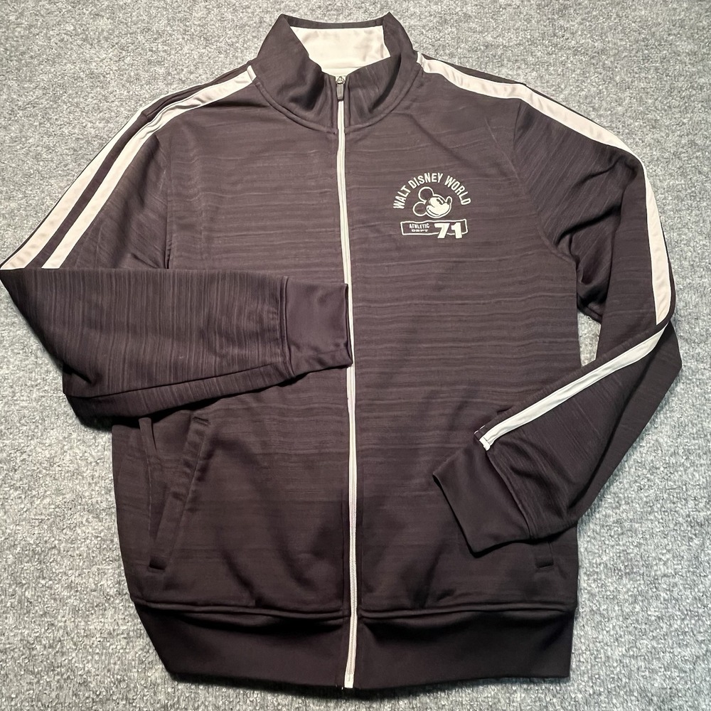 Walt Disney World TRACK JACKET Parks Athletic Dept 71 Track Med Full Zip MICKEY
